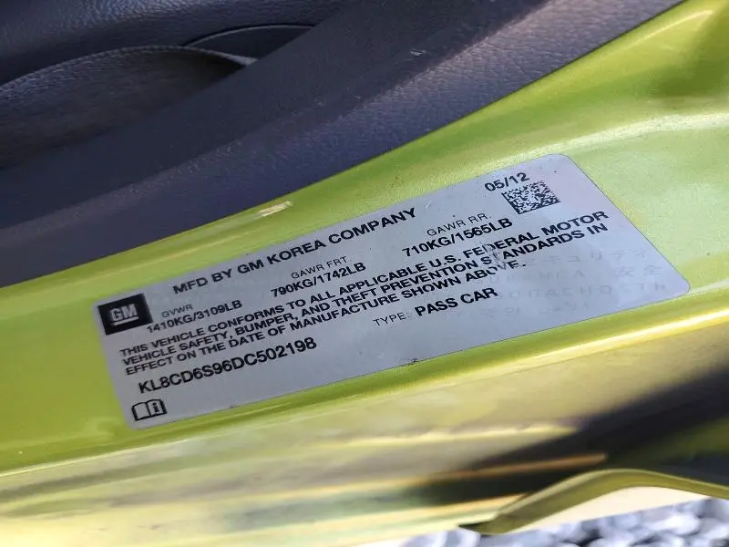 2013 CHEVROLET SPARK 1LT  