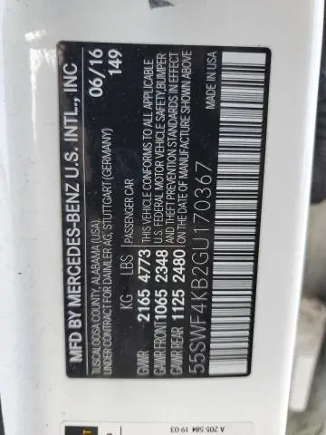 2016 MERCEDES-BENZ C 300 4MATIC  