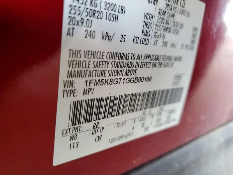 2016 FORD EXPLORER SPORT  