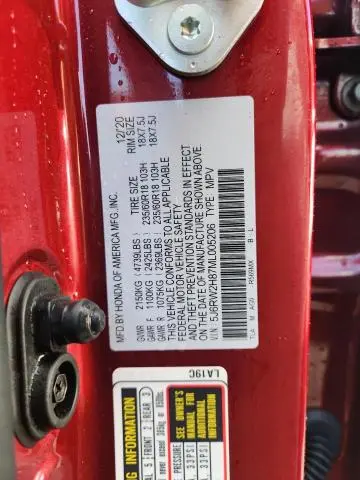 2021 HONDA CR-V EXL  