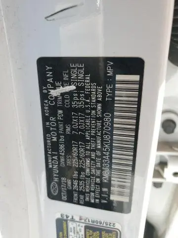 2019 HYUNDAI TUCSON LIMITED  