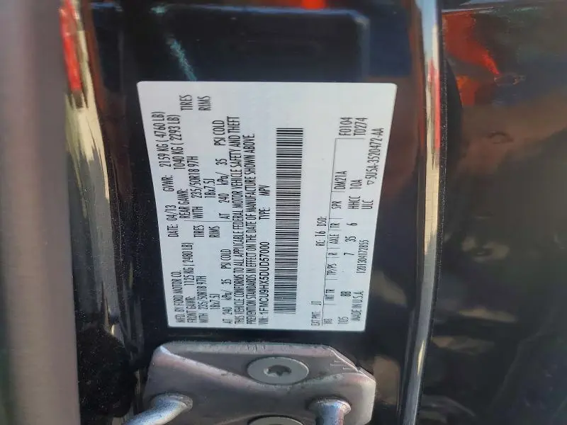 2013 FORD ESCAPE SEL  