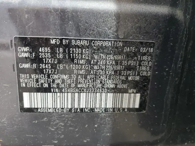 2018 SUBARU OUTBACK 2.5I PREMIUM  