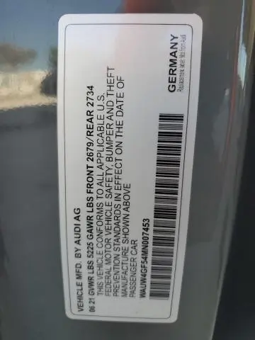 2021 AUDI S5 PREMIUM PLUS  