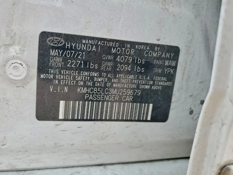 2021 HYUNDAI IONIQ SEL  