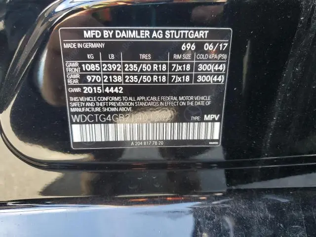 2018 MERCEDES-BENZ GLA 250 4MATIC  