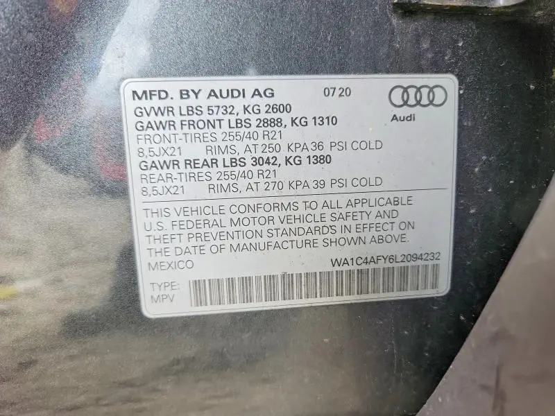 2020 AUDI SQ5 PRESTIGE  