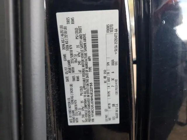 2017 FORD ESCAPE TITANIUM  