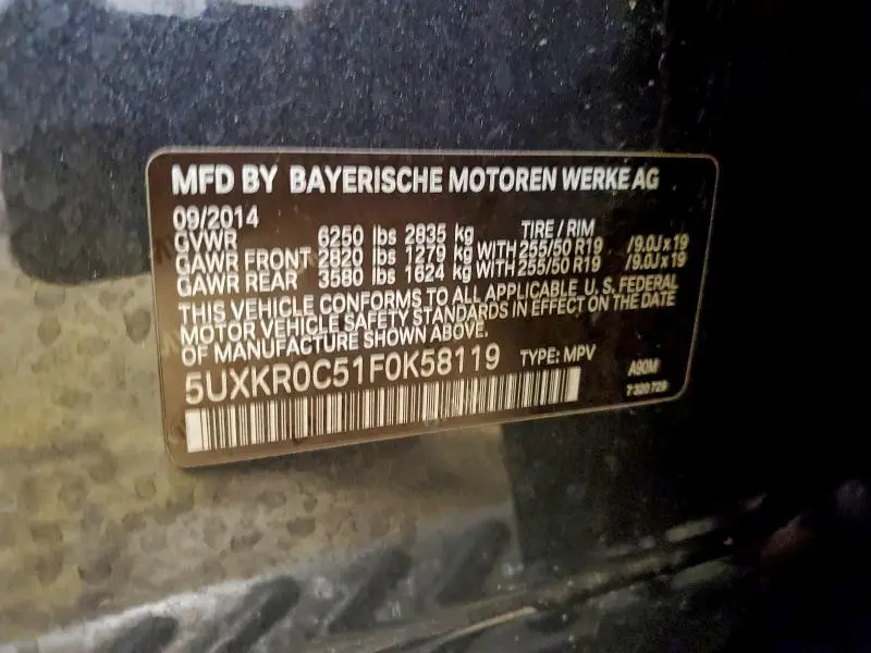 2015 BMW X5 XDRIVE35I  