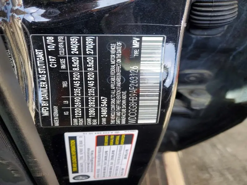 2010 MERCEDES-BENZ GLK 350 4MATIC  