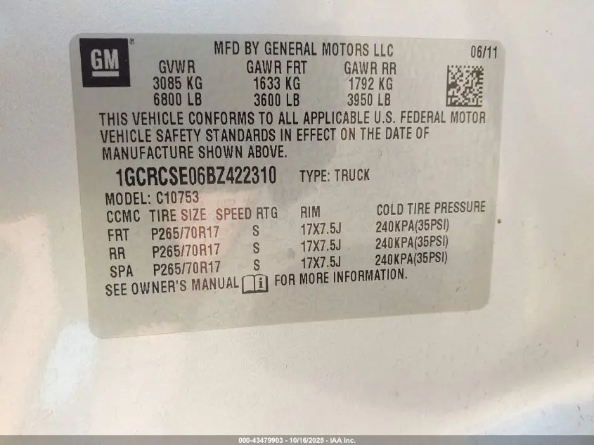 2011 CHEVROLET SILVERADO 1500 LT