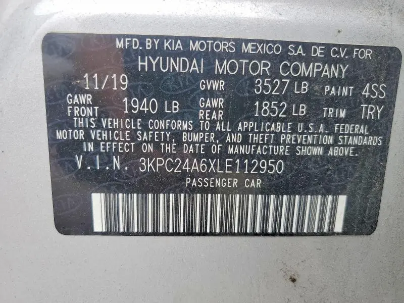 2020 HYUNDAI ACCENT SE  