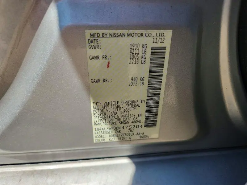 2013 NISSAN ALTIMA 2.5  