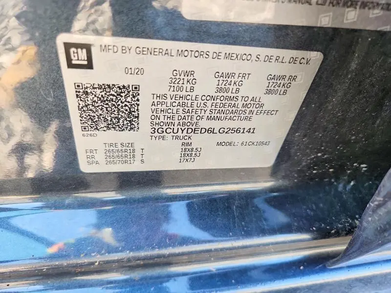 2020 CHEVROLET SILVERADO K1500 LT  