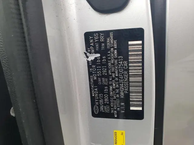 2015 HYUNDAI GENESIS 3.8L  