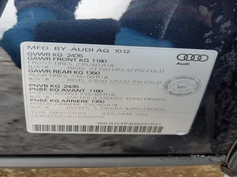 2013 AUDI Q5 PREMIUM PLUS  