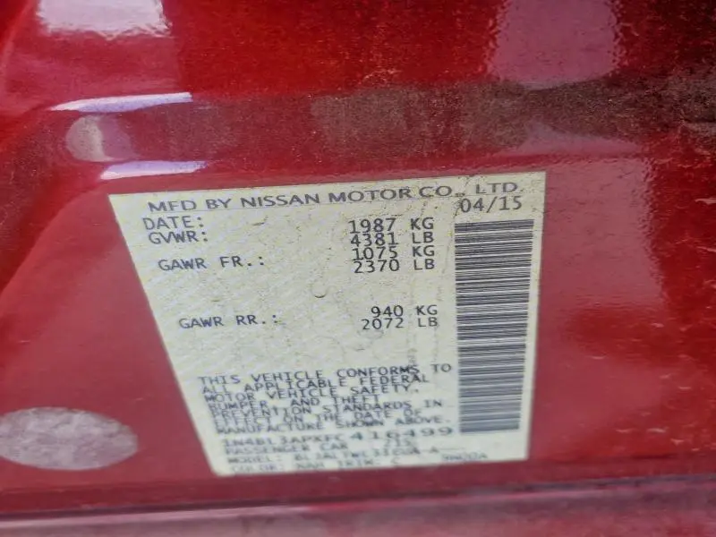 2015 NISSAN ALTIMA 3.5S  