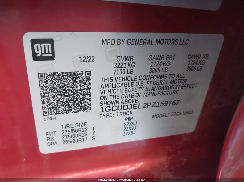 2023 CHEVROLET SILVERADO 1500 4WD  SHORT BED HIGH COUNTRY