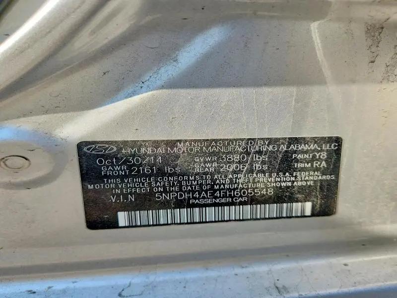 2015 HYUNDAI ELANTRA SE  