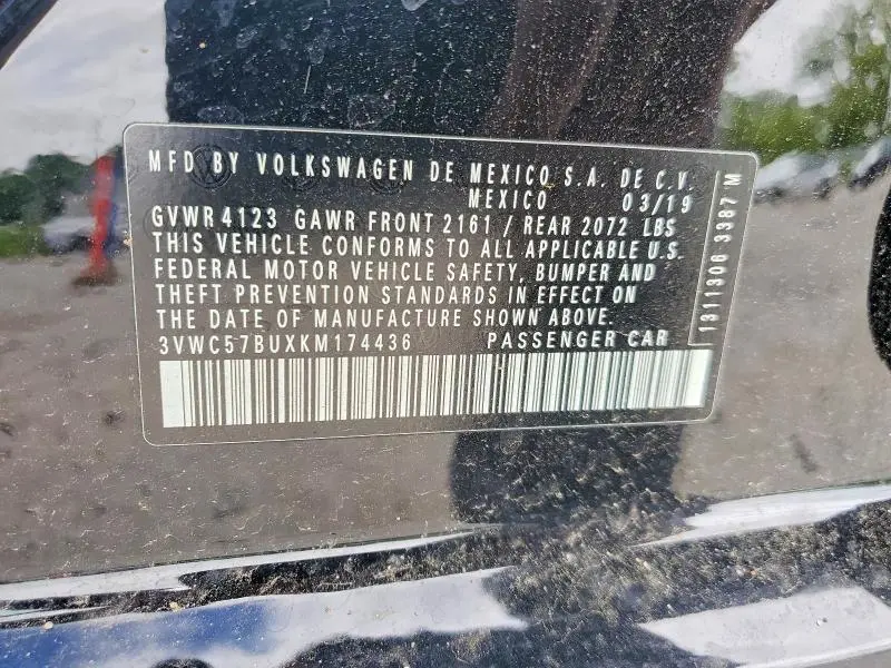 2019 VOLKSWAGEN JETTA S  
