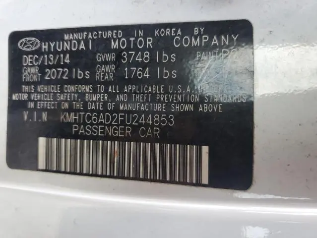 2015 HYUNDAI VELOSTER   