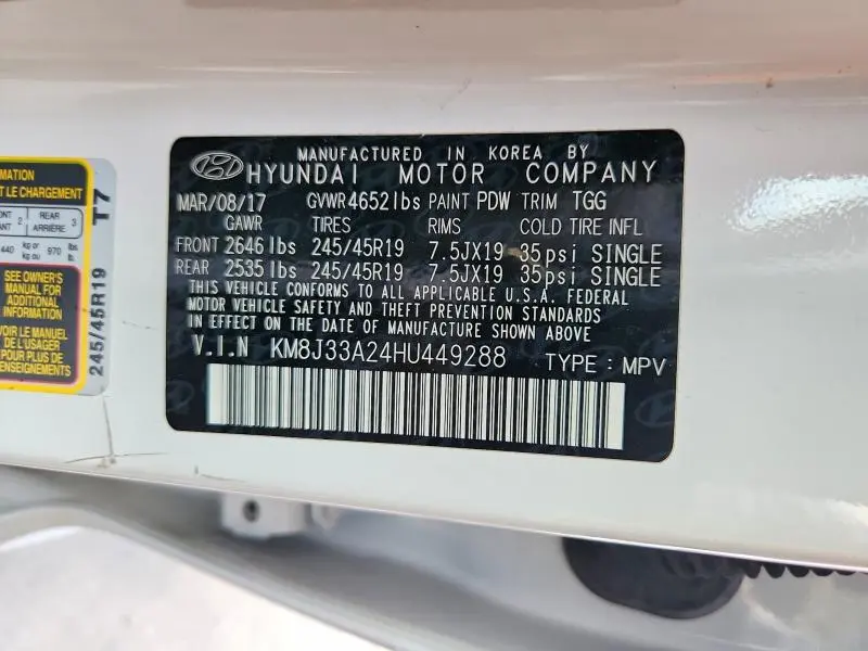 2017 HYUNDAI TUCSON SPORT  