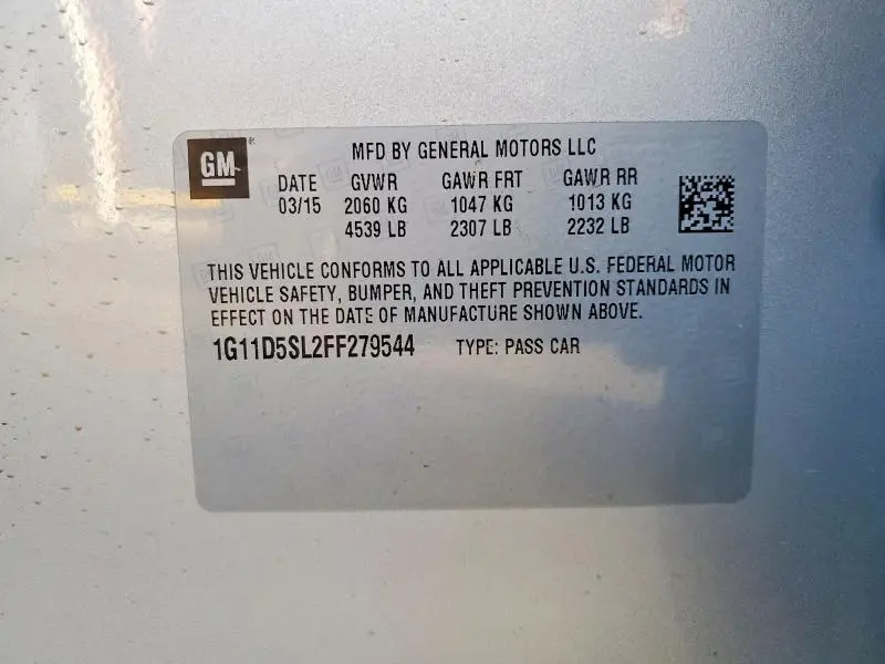 2015 CHEVROLET MALIBU 2LT  