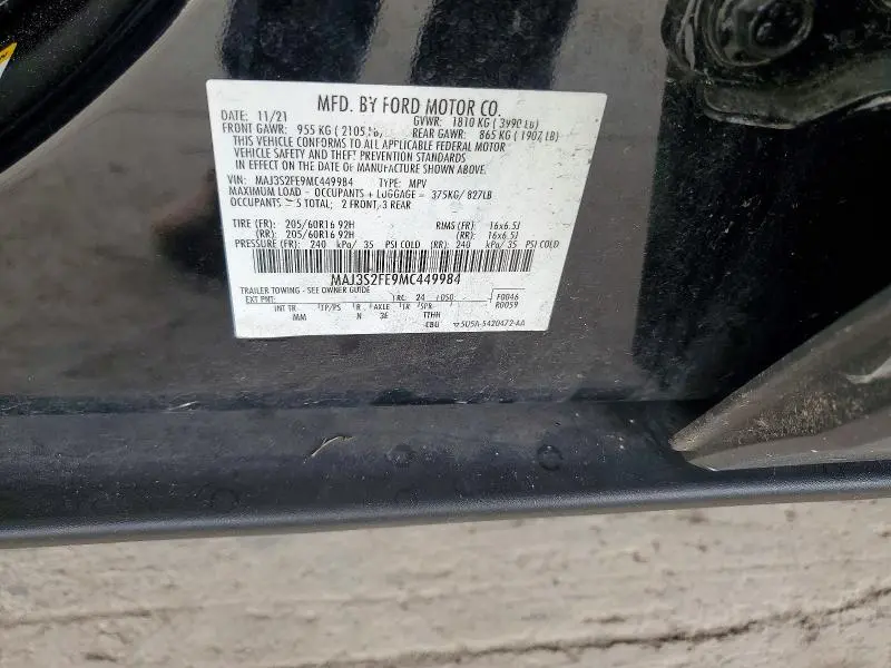2021 FORD ECOSPORT S  