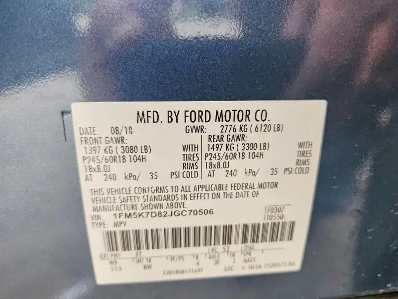 2018 FORD EXPLORER XLT  
