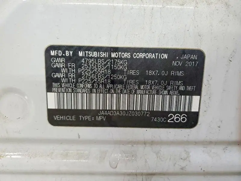 2018 MITSUBISHI OUTLANDER SE  