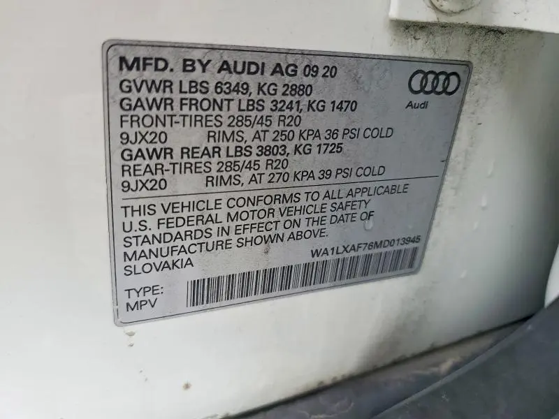 2021 AUDI Q7 PREMIUM PLUS  