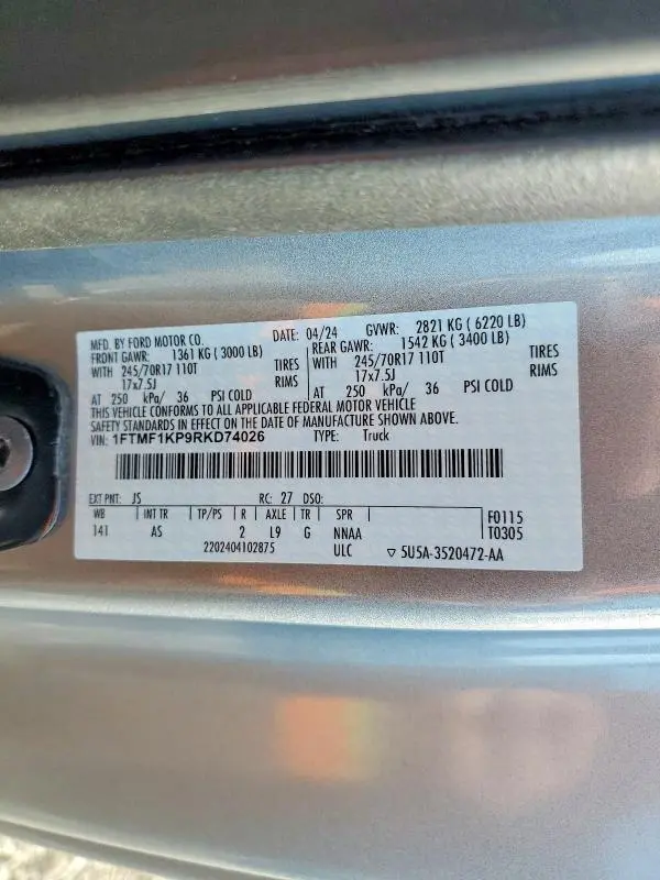 2024 FORD F150 XL  