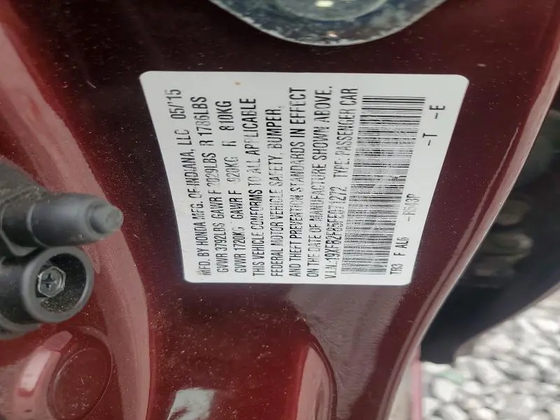 2015 HONDA CIVIC EX  