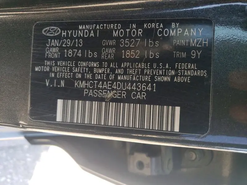 2013 HYUNDAI ACCENT GLS  