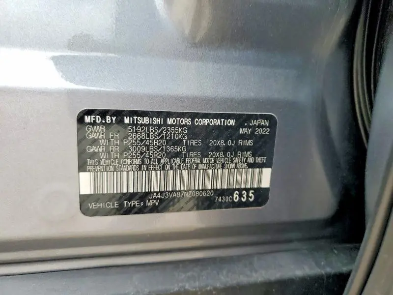 2022 MITSUBISHI OUTLANDER SEL  