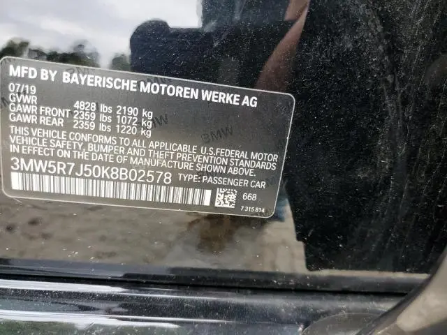 2019 BMW 330XI   