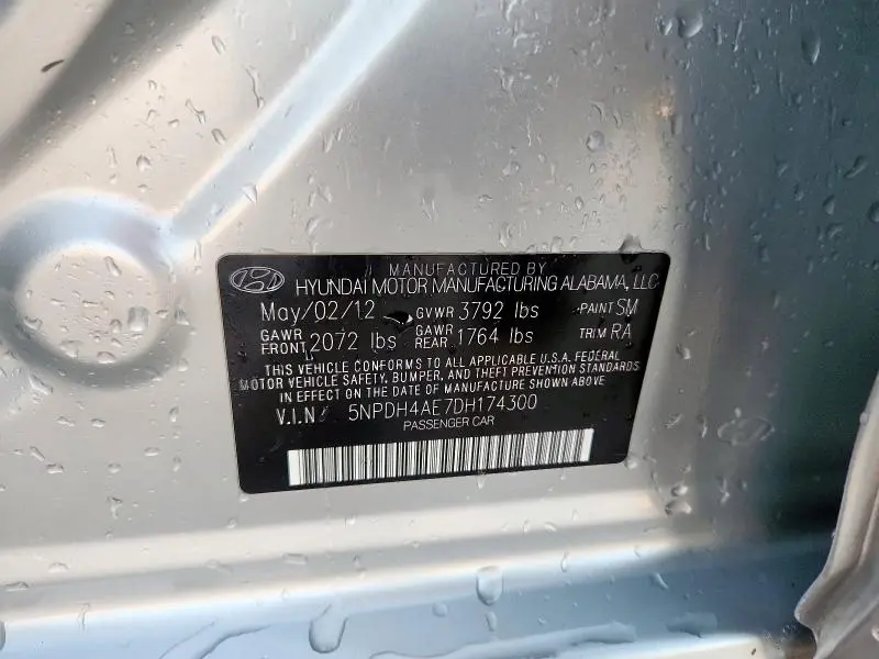 2013 HYUNDAI ELANTRA GLS  