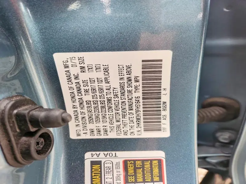2015 HONDA CR-V EXL  