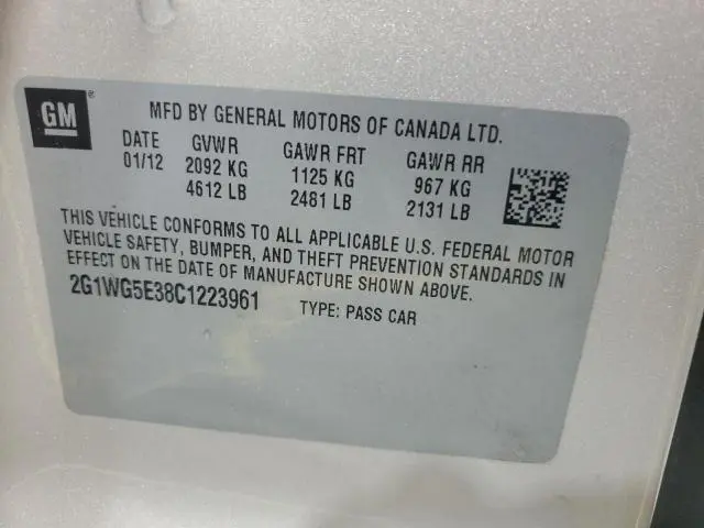 2012 CHEVROLET IMPALA LT  