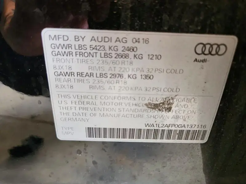 2016 AUDI Q5 PREMIUM PLUS  