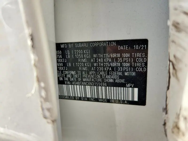 2022 SUBARU OUTBACK LIMITED  