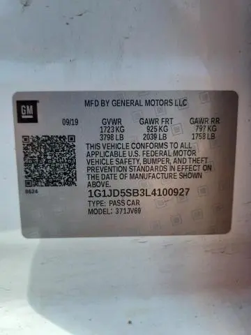 2020 CHEVROLET SONIC LT  