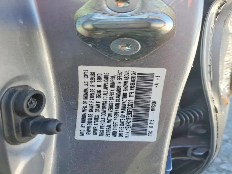 2019 HONDA CIVIC EX  