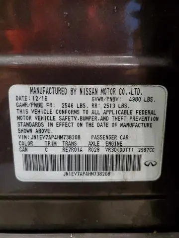 2017 INFINITI Q50 PREMIUM