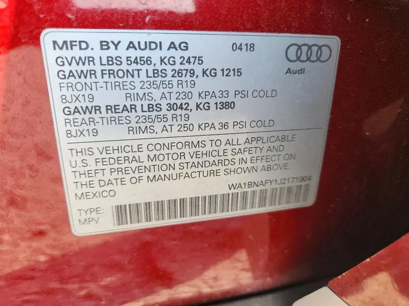 2018 AUDI Q5 PREMIUM PLUS  