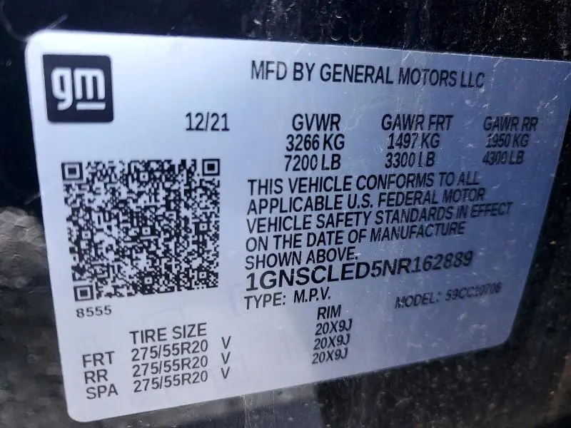 2022 CHEVROLET TAHOE C1500  