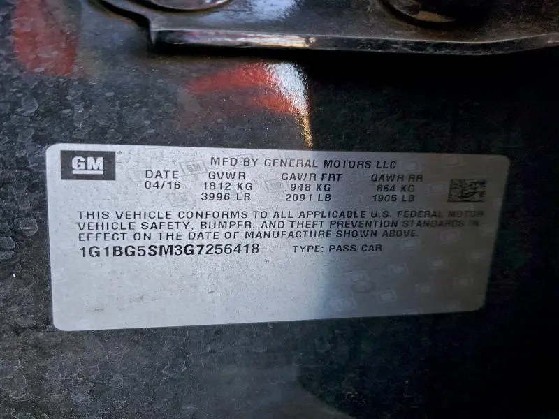 2016 CHEVROLET CRUZE PREMIER  