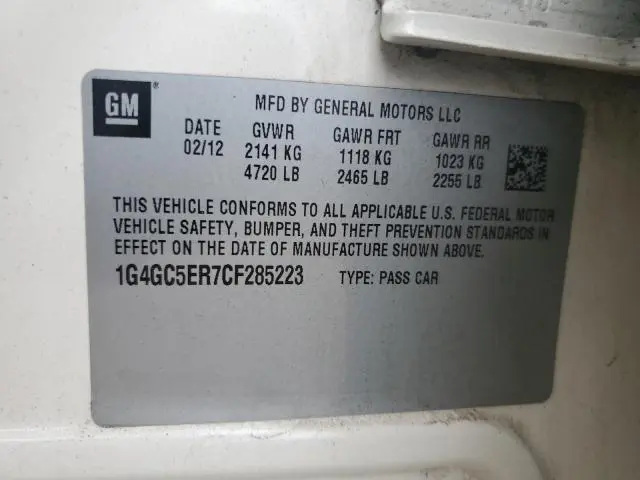 2012 BUICK LACROSSE   
