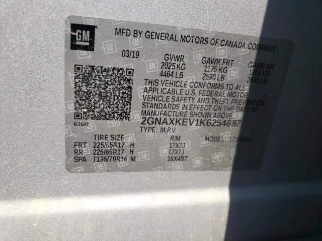 2019 CHEVROLET EQUINOX LT  