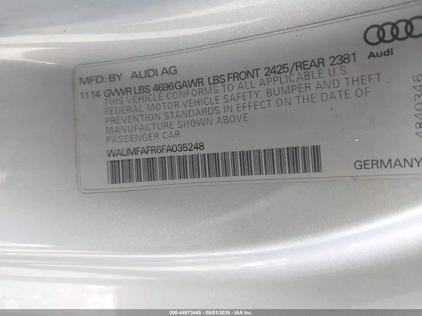 2015 AUDI A5 2.0T PREMIUM